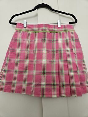 Lilly Pulitzer short skirt pink plaid pleated golf preppy Y2K Size 4
